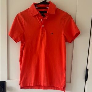Tommy Hilfiger Men's Orange Slim Fit Polo Shirt